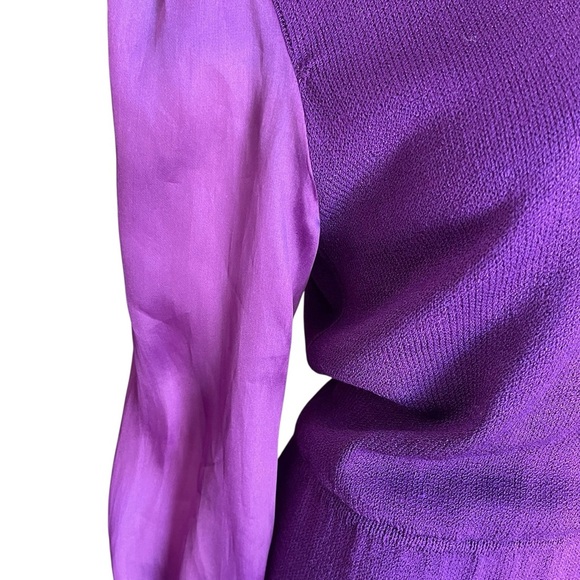 Vintage St. John By Marie Gray
Sz. 6-8 Purple Long Sleeve Mid Length Knit Dress - Picture 12 of 15